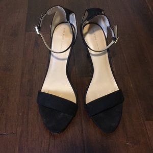 Zara black and gold sandals